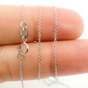 14K Solid White Gold Wheat Chain